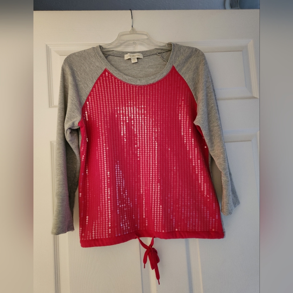 NICKI Minaj,XL, Gray&Fushia Sequined Womens Sweatshirt